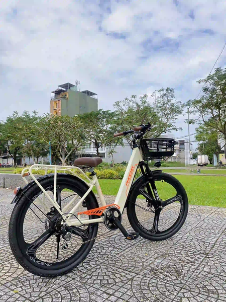 Dòng xe trợ lực điện được trang bị giỏ