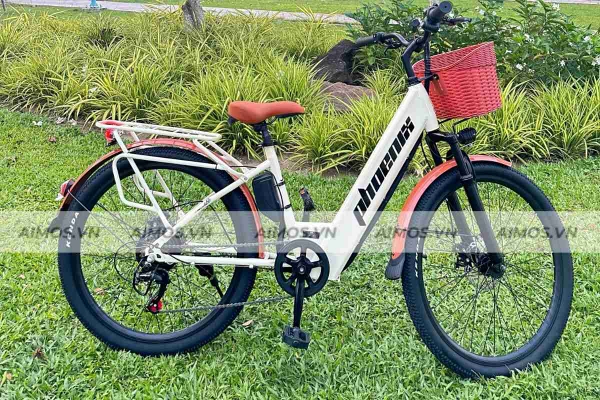 Xe đạp trợ lực điện Phoenix C1 với phanh đĩa cơ học đảm bảo an toàn