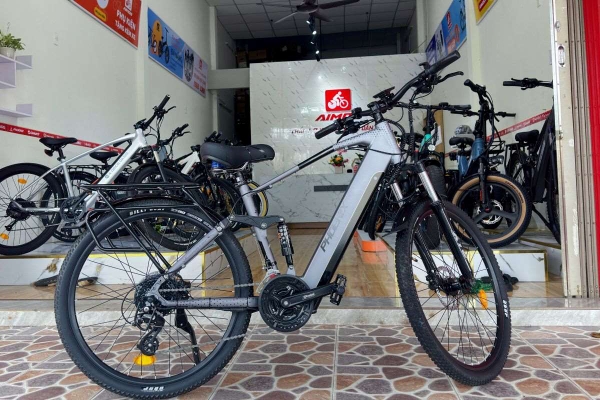 Xe đạp trợ lực điện Phoenix M16 có phuộc trước tích hợp giảm xóc