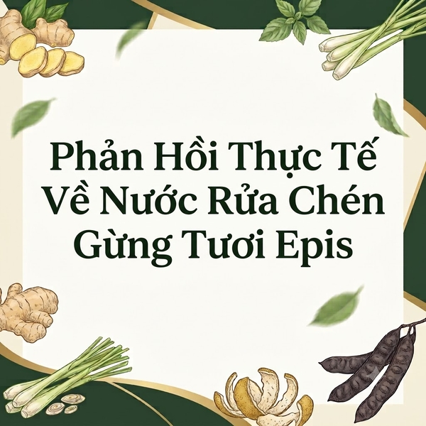 Phản Hồi Thực Tế Về Nước Rửa Chén Gừng Tươi Epis