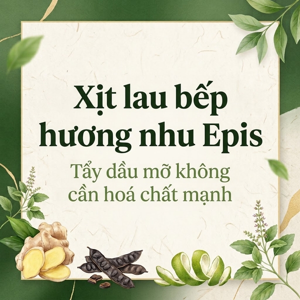 Xịt lau bếp hương nhu Epis – Tẩy dầu mỡ không cần hoá chất mạnh