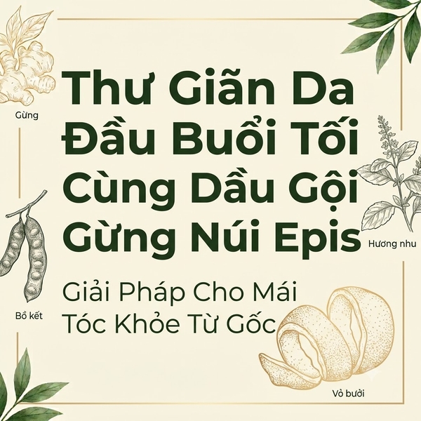 Thư Giãn Da Đầu Buổi Tối Cùng Dầu Gội Gừng Núi Epis: Giải Pháp Cho Mái Tóc Khỏe Từ Gốc