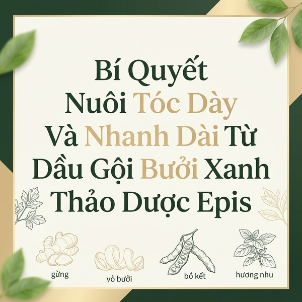 Bí Quyết Nuôi Tóc Dày Và Nhanh Dài Từ Dầu Gội Bưởi Xanh Thảo Dược Epis