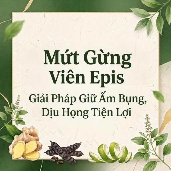 Mứt Gừng Viên Epis: Giải Pháp Giữ Ấm Bụng, Dịu Họng Tiện Lợi