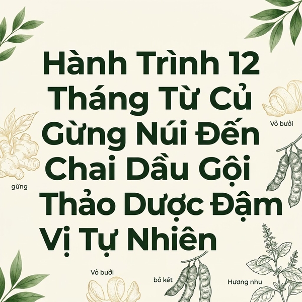 Hành Trình 12 Tháng Từ Củ Gừng Núi Đến Chai Dầu Gội Thảo Dược Đậm Vị Tự Nhiên