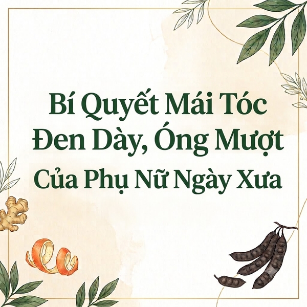 Bí Quyết Mái Tóc Đen Dày, Óng Mượt Của Phụ Nữ Ngày Xưa