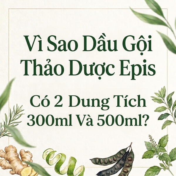 Vì Sao Dầu Gội Thảo Dược Epis Chỉ Có 2 Dung Tích 300ml Và 500ml?