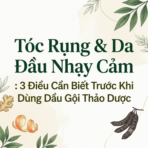 Tóc Rụng & Da Đầu Nhạy Cảm: 3 Điều Cần Biết Trước Khi Dùng Dầu Gội Thảo Dược