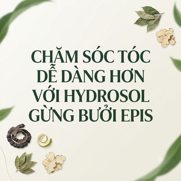 Chăm Tóc Tóc Dễ Dàng Hơn Với Hydrosol Gừng Bưởi Epis