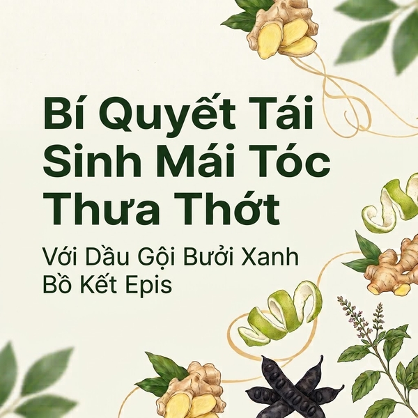 Bí Quyết Tái Sinh Mái Tóc Thưa Thớt Với Dầu Gội Bưởi Xanh Bồ Kết Epis