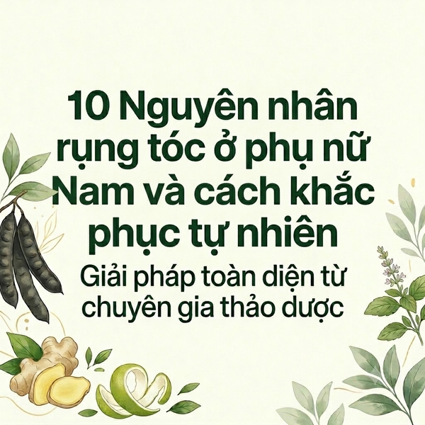 10 Nguyên nhân rụng tóc ở phụ nữ Việt Nam và cách khắc phục tự nhiên