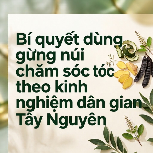 Bí quyết dùng gừng núi chăm sóc tóc theo kinh nghiệm dân gian Tây Nguyên