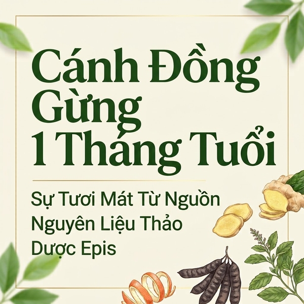 Cánh Đồng Gừng 1 Tháng Tuổi: Sự Tươi Mát Từ Nguồn Nguyên Liệu Thảo Dược Epis