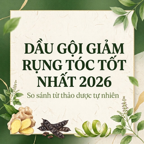 Dầu gội giảm rụng tóc tốt nhất 2026 — So sánh từ thảo dược tự nhiên