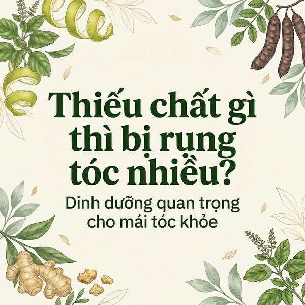 Thiếu chất gì thì bị rụng tóc nhiều? Dinh dưỡng quan trọng cho mái tóc khỏe