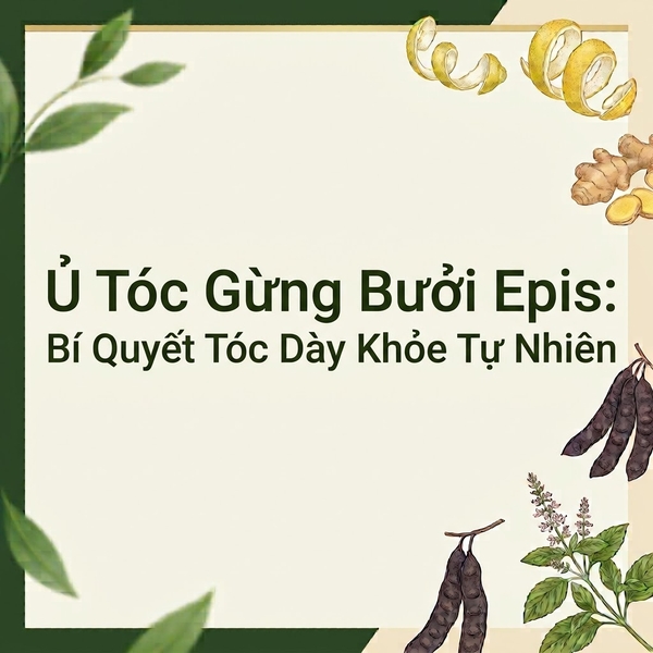 Ủ Tóc Gừng Bưởi Epis: Bí Quyết Tóc Dày Khỏe Tự Nhiên