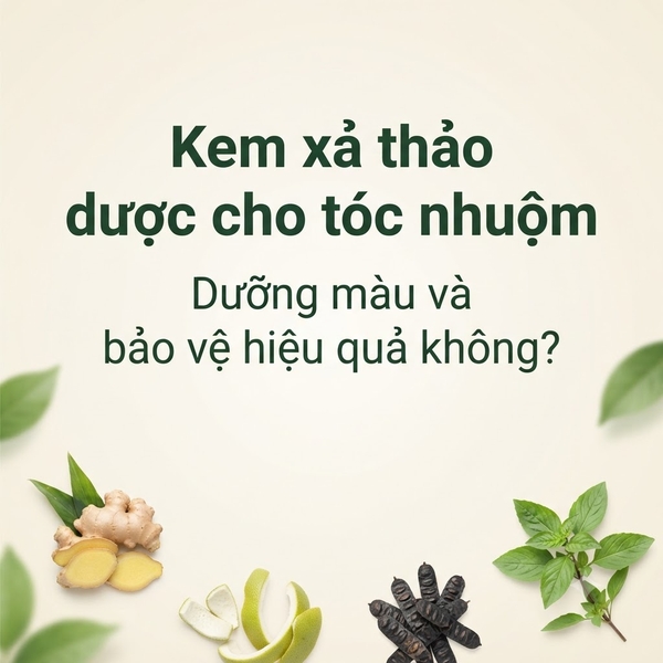 Kem xả thảo dược cho tóc nhuộm – Dưỡng màu và bảo vệ hiệu quả không?