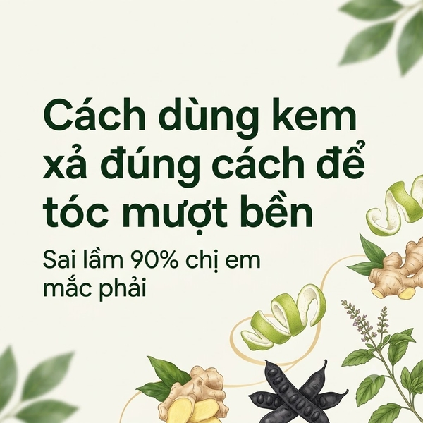 Cách dùng kem xả đúng cách để tóc mượt bền – Sai lầm 90% chị em mắc phải