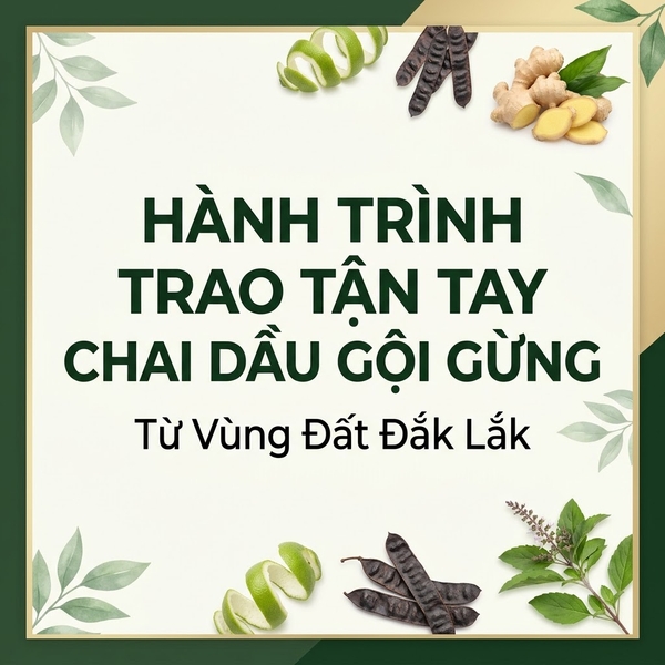Hành Trình Trao Tận Tay Chai Dầu Gội Gừng Từ Vùng Đất Đắk Lắk