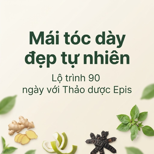 Mái tóc dày đẹp tự nhiên – Lộ trình 90 ngày với Thảo dược Epis