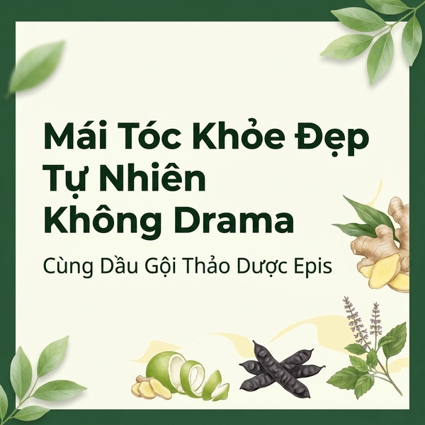 Mái Tóc Khỏe Đẹp Tự Nhiên Không Drama Cùng Dầu Gội Thảo Dược Epis