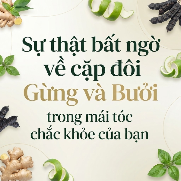 Sự thật bất ngờ về cặp đôi Gừng và Bưởi trong mái tóc chắc khỏe của bạn
