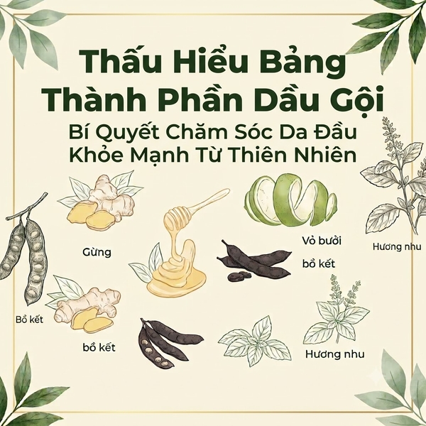 Thấu Hiểu Bảng Thành Phần Dầu Gội: Bí Quyết Chăm Sóc Da Đầu Khỏe Mạnh Từ Thiên Nhiên