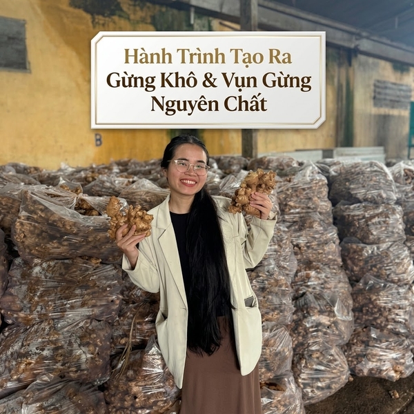 Hành Trình Tạo Ra Gừng Khô & Vụn Gừng Nguyên Chất