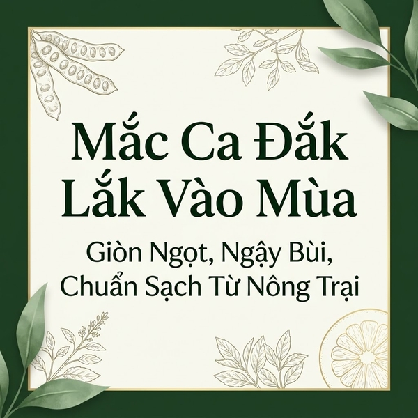 Mắc Ca Đắk Lắk Vào Mùa-  Giòn Ngọt, Ngậy Bùi, Chuẩn Sạch Từ Nông Trại