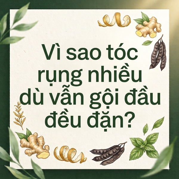 Vì sao tóc rụng nhiều dù vẫn gội đầu đều đặn?