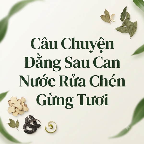 Khi Gian Bếp Cất Lên "Hương Vị Núi Rừng": Câu Chuyện Đằng Sau Can Nước Rửa Chén Gừng Tươi