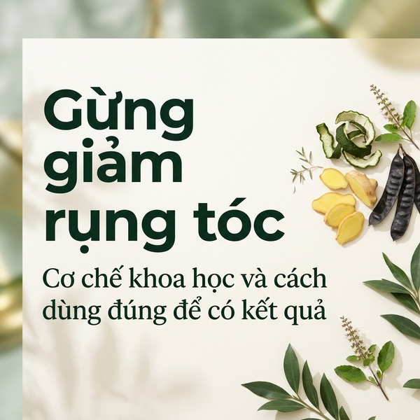 Gừng giảm rụng tóc — Cơ chế khoa học và cách dùng đúng để có kết quả