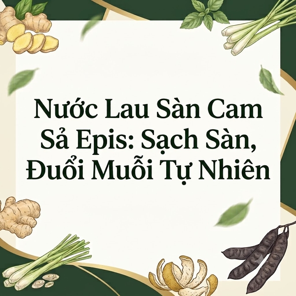 Nước Lau Sàn Cam Sả Epis: Sạch Sàn, Đuổi Muỗi Tự Nhiên