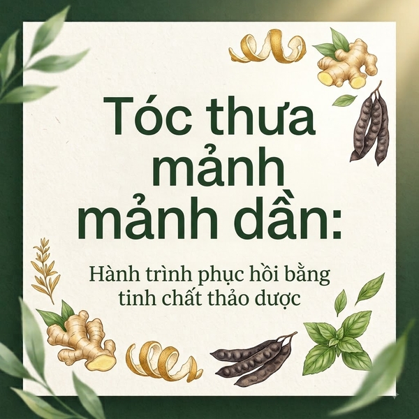 Tóc thưa mảnh dần – Hành trình phục hồi bằng tinh chất thảo dược