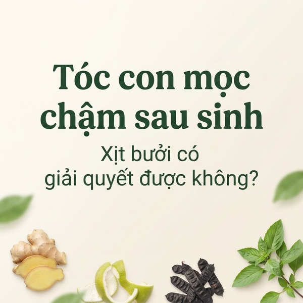 Tóc con mọc chậm sau sinh – Xịt bưởi có giải quyết được không?