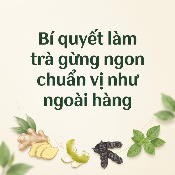 Bí quyết làm trà gừng ngon chuẩn vị như ngoài hàng