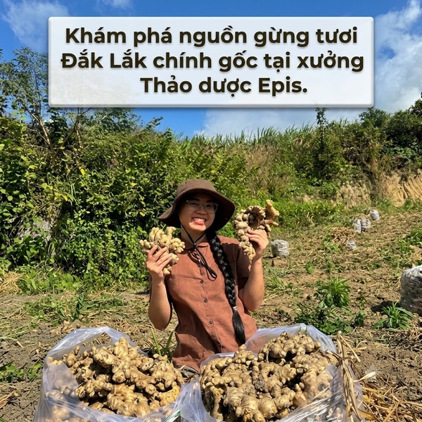 Khám phá nguồn gừng tươi Đắk Lắk chính gốc tại xưởng Thảo dược Epis