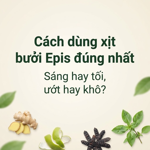 Cách dùng xịt bưởi Epis đúng nhất – Sáng hay tối, ướt hay khô?