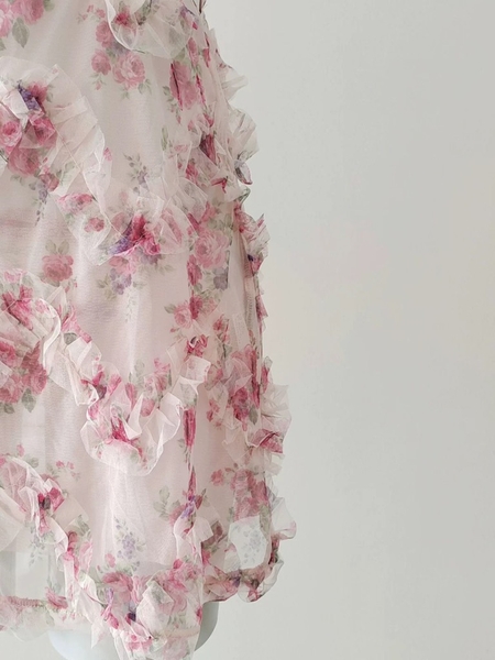 Đầm váy ngủ nữ cao cấp Teasing Dress S2450 chất hoa form xoè tiểu thư xinh xắn Bralettehousevn