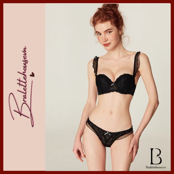 Set đồ lót ren có gọng có mút Honey moon Set S1023 Bralettehousevn