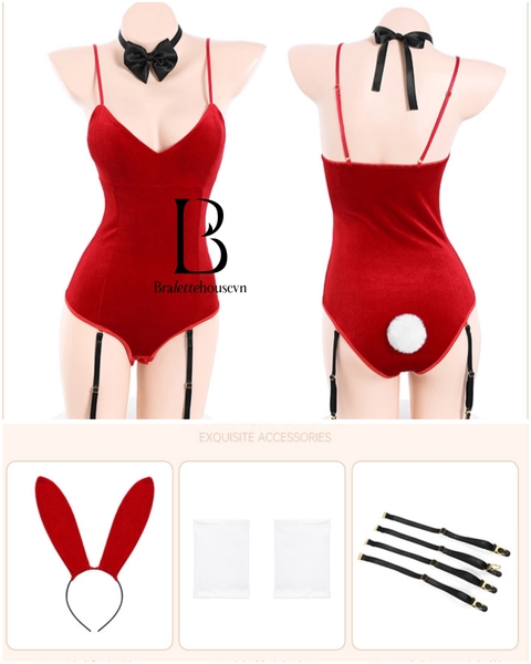 S094 Bunny set đồ cosplay hóa trang nàng thỏ quyến rũ dáng bodysuit kèm phụ kiện Bralettehousevn