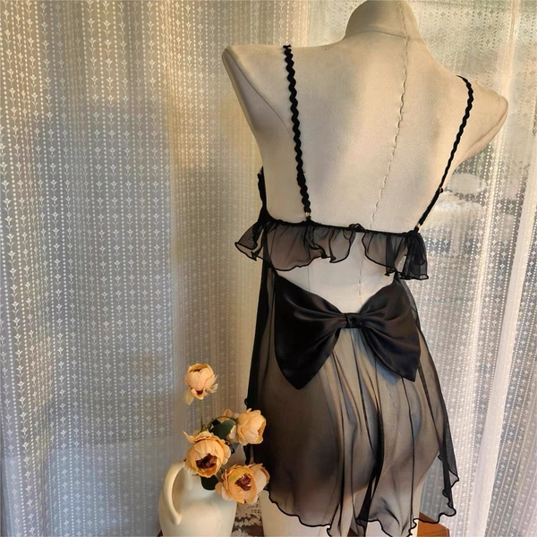 Đầm váy ngủ nữ gợi cảm Zelda Dress S2190 xuyên thấu cao cấp dáng xoè tiểu thư Bralettehousevn