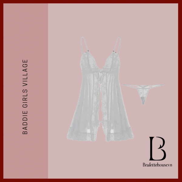 Đầm váy ngủ xuyên thấu cao cấp Chalelo Dress S2550 xẻ tà phối ren tinh tế nữ tính gợi cảm 𝘉𝘳𝘢𝘭𝘦𝘵𝘵𝘦𝘩𝘰𝘶𝘴𝘦𝘷𝘯