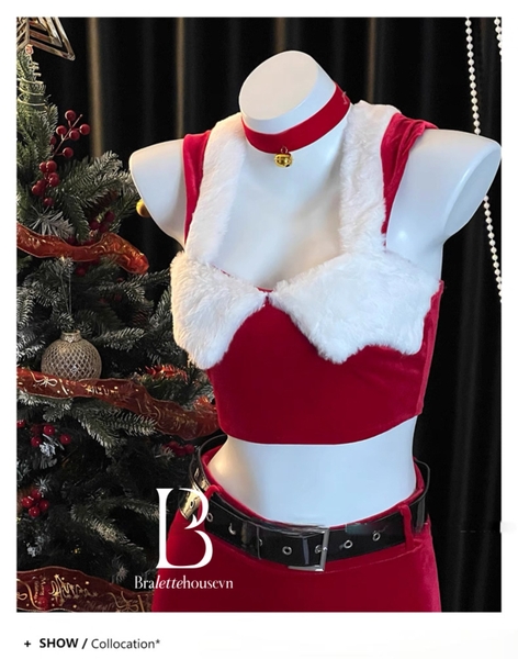 [KÈM NÓN + dây nịt] Lovely Santa Set