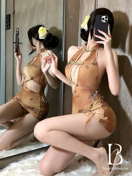 Bộ đồ cosplay Night Fly Set S2571 phong cách Trung Hoa sườn xám truyền thống gợi cảm nữ tính Trung Thu Bralettehousevn