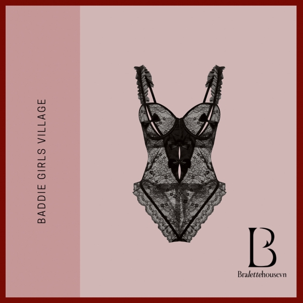 Bộ đồ liền thân nữ Cenix Bodysuit S2557 cut out ren suốt xuyên thấu gợi cảm quyến rũ nữ tính Bralettehousevn