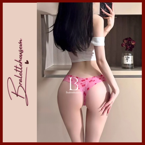 [𝐂𝐡𝐞 𝐭𝐞̂𝐧 - 🔥𝐇𝐨𝐚̉ 𝐭𝐨̂́𝐜] Quần lót nữ ren 🍒 Q1982 SweetHeart Thong 🍒 Bralettehousevn