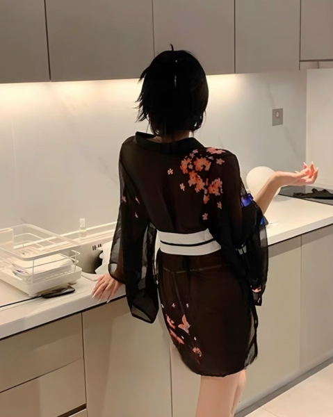 [ẢNH THẬT] Set váy ngủ S1845 Fly Yukata kèm phụ kiện và đai Bralettehousevn