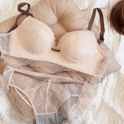 Set áo ngực Pandora set S1283 không gọng có mút phối ren nâng Bralettes House