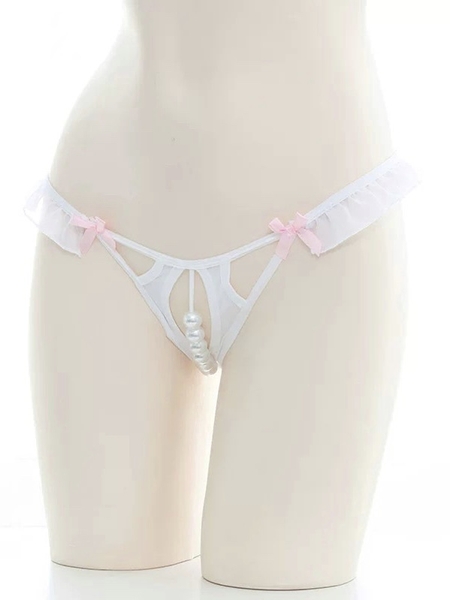 Quần lót nữ thỏ Rubijen Thong Q1587 đính kèm cục bông và hạt đáng yêu cao cấp Bralettehousevn